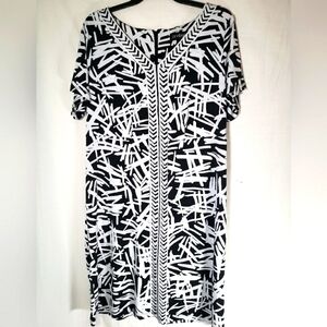 Lane Bryant Black and White Dress Sz 14/16